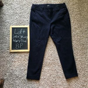 Navy blue business ankle pants